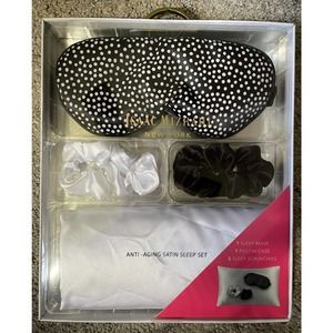 Isaac Mizrahi Satin Sleep Set Gift Box Polka Dot